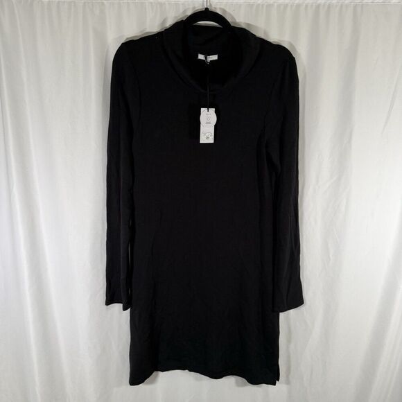 Z Supply Dresses & Skirts - New Z Supply Sweater Dress Women's Small Black Turtleneck Long Sleeve Thermal 2